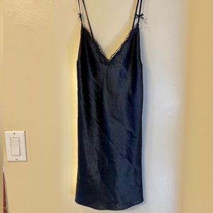Victoria’s Secret Black Satin Slip Size Small